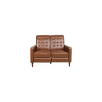 Christopher Knight Home Denison Tufted Loveseat Pushback Recliner - Wheat/Dark Espresso