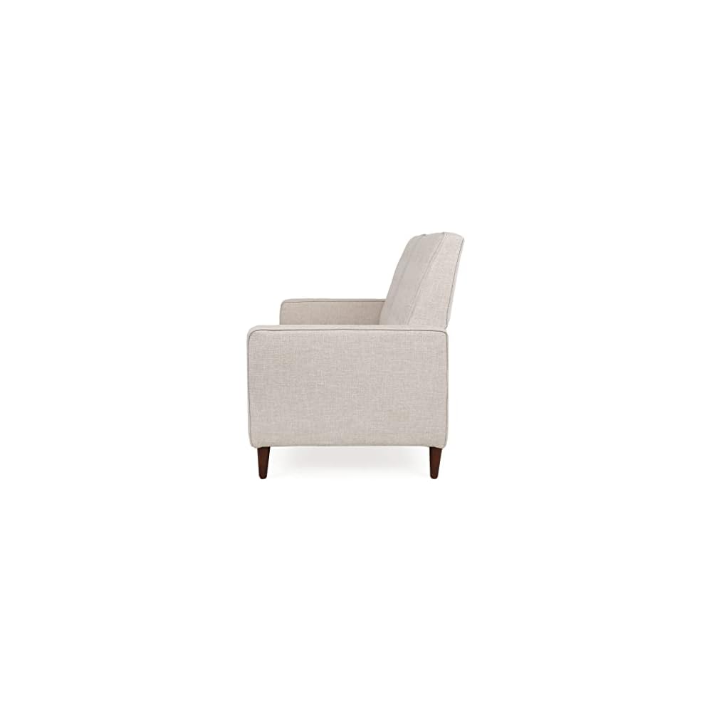 Christopher Knight Home Denison Tufted Loveseat Pushback Recliner - Wheat/Dark Espresso