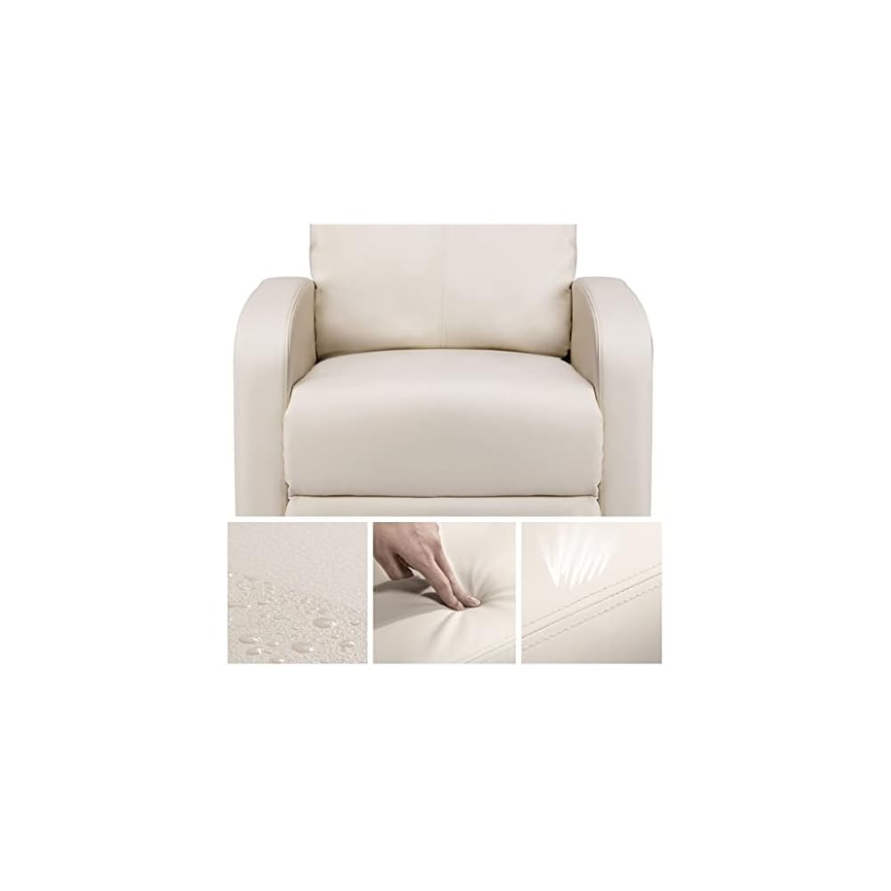Faux Leather Push Back Theater Recliner Sofa Waterproof Leisure Lazy Single for Living Room Bedroom