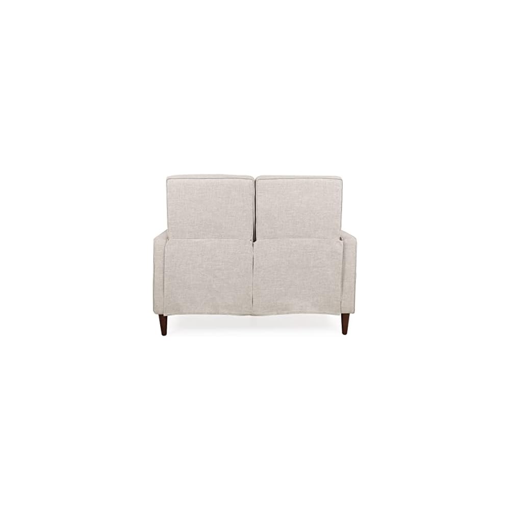 Christopher Knight Home Denison Tufted Loveseat Pushback Recliner - Wheat/Dark Espresso