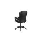 Scranton & Co Ergonomic Leather Office Chair, Black LeatherSoft Upholstery, High Back with Headrest, Padded Arms, Adjustable Height, Tilt Lock, 5-Star Base, 360° Swivel, Heavy Duty, Supports Up to