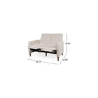 Christopher Knight Home Denison Tufted Loveseat Pushback Recliner - Wheat/Dark Espresso