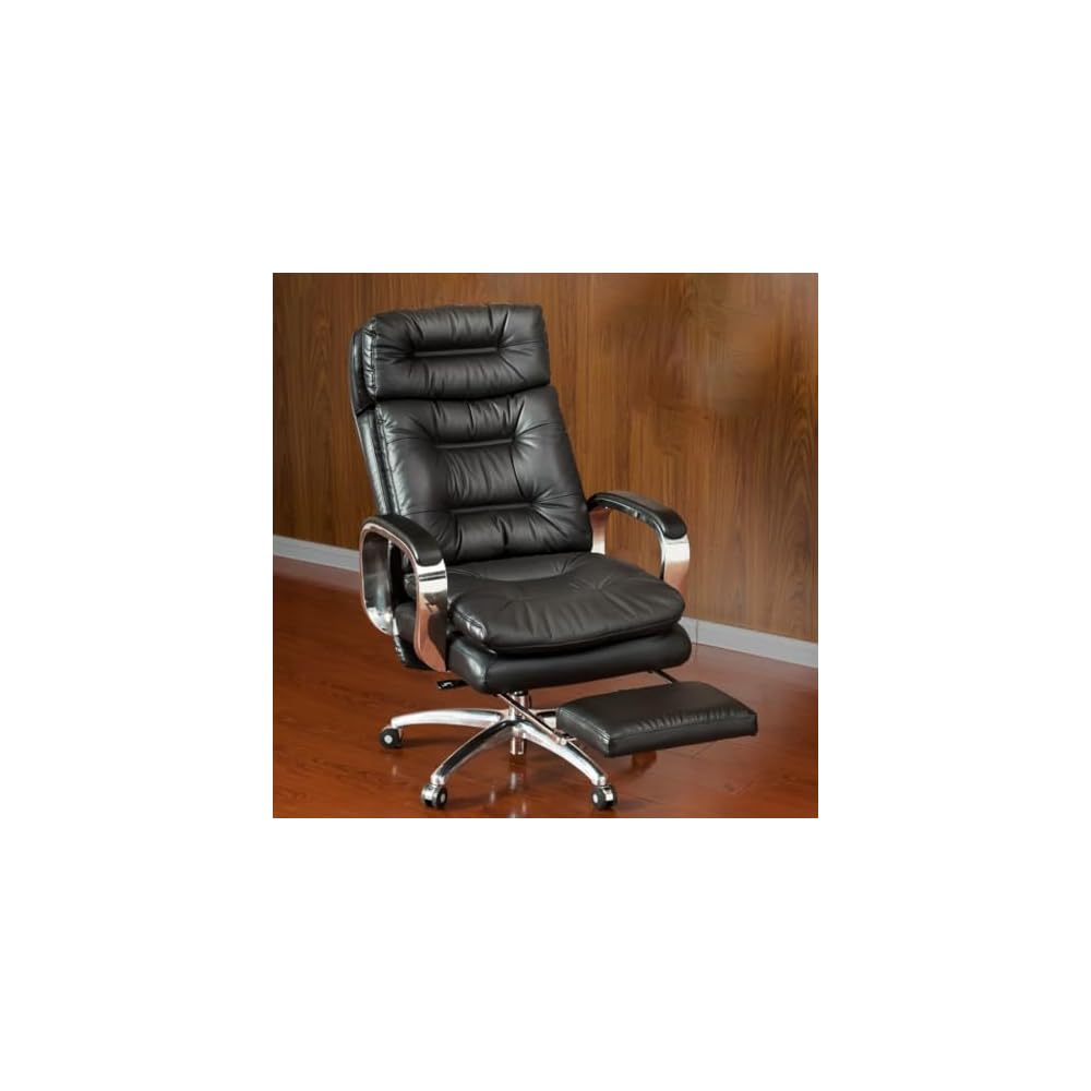 Executive Office Chair Adjustable Leather Chair High Back Swivel Office Desk Chair with Padded Armrest Computer Desk Chair for Home Office 350lbs Load-Bearing