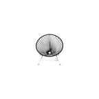 Innit Designs Innit Chair, Black Weave on Chrome Frame