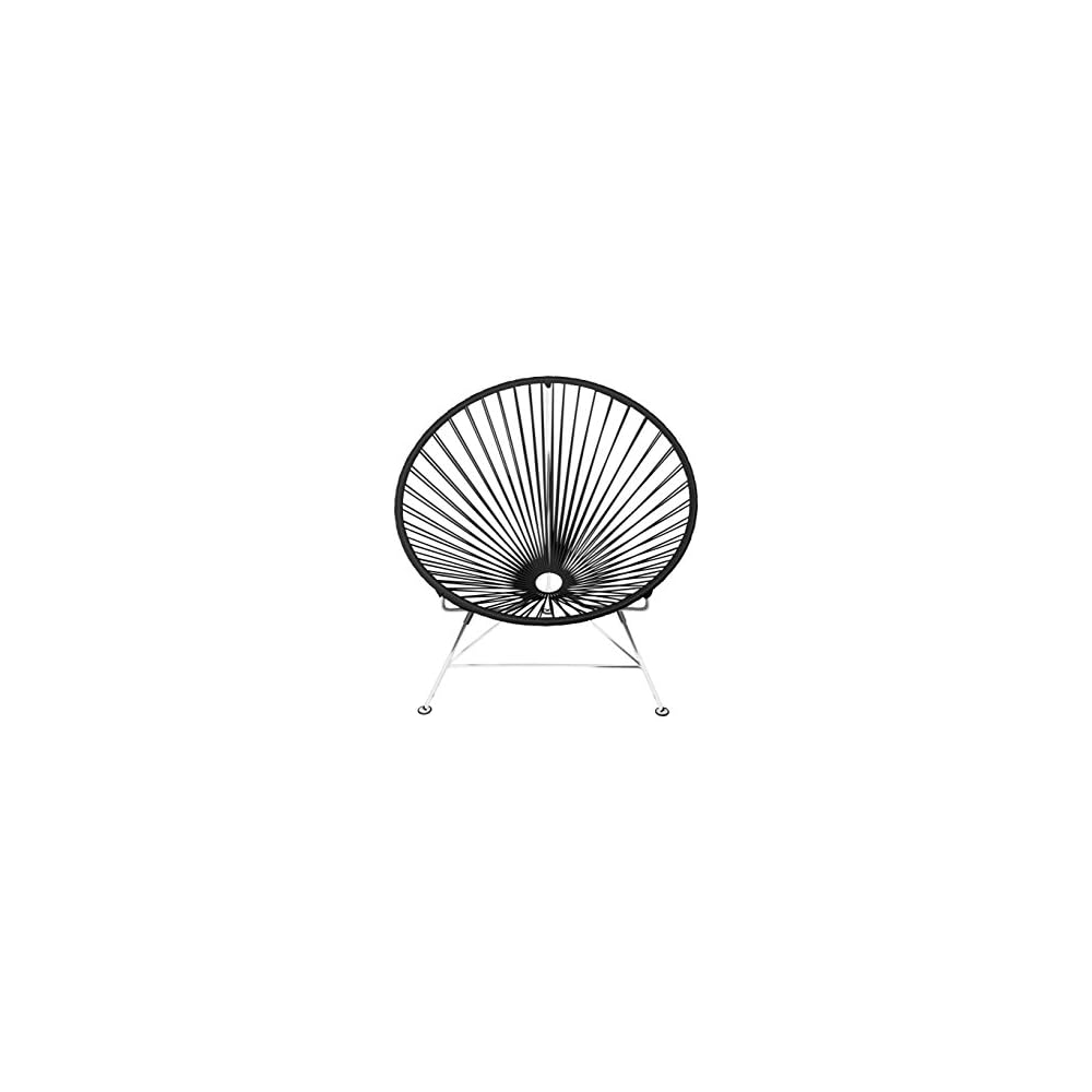 Innit Designs Innit Chair, Black Weave on Chrome Frame