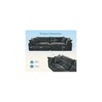 Hobestluk 104" Sectional Sofa Couches 3 Seater Modular Sofa, Boneless Couch, Cloud Couch with Removable Cushion, Modular Sectional Couches for Living Room
