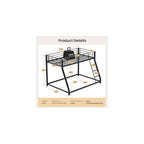 Twin over Full Bunk Bed, Heavy Duty 400 lbs Bed Frame, Low Profile Design