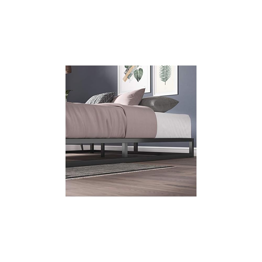 ZINUS Joseph 6 inch Metal Platform Bed Frame, Mattress Foundation, Wood Slat Support, No Box Spring Needed, Sturdy Steel Structure, Queen