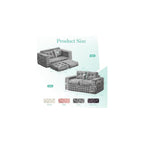 Hobestluk Adult Loveseat Sofa Couch Comfortable Foam Floor Seat, Grey