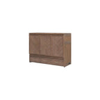 Bellemave Queen Size Murphy Bed with Charging Station and Storage, Farmhouse Murphy Bed with Foldable Panel for Guest Bedroom, Living Room, Office, Light Walnut