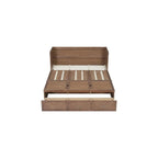 Bellemave Queen Size Murphy Bed with Charging Station and Storage, Farmhouse Murphy Bed with Foldable Panel for Guest Bedroom, Living Room, Office, Light Walnut