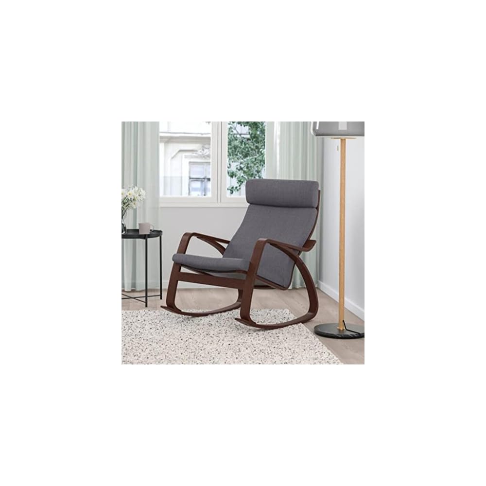 LSLYTQ Indoor Rocking Chair, Rocking, Metal Frame, Mid Century Armchair, Fabric Upholsted Reclin, Multi-Color Options, for Living Room, Bedroom