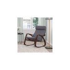 LSLYTQ Indoor Rocking Chair, Rocking, Metal Frame, Mid Century Armchair, Fabric Upholsted Reclin, Multi-Color Options, for Living Room, Bedroom