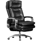Executive Office Chair Adjustable Leather Chair High Back Swivel Office Desk Chair with Padded Armrest Computer Desk Chair for Home Office 350lbs Load-Bearing