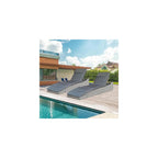 BTEXPERT Set of 2, Foldable Outdoor Chaise Pool Lounge Chairs Folding Wicker Rattan Sun Bed Patio Couch Reclining Lounger Adjustable Padded Backrest Pillow Assembled - Grey - Two