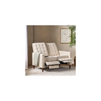 Christopher Knight Home Denison Tufted Loveseat Pushback Recliner - Wheat/Dark Espresso