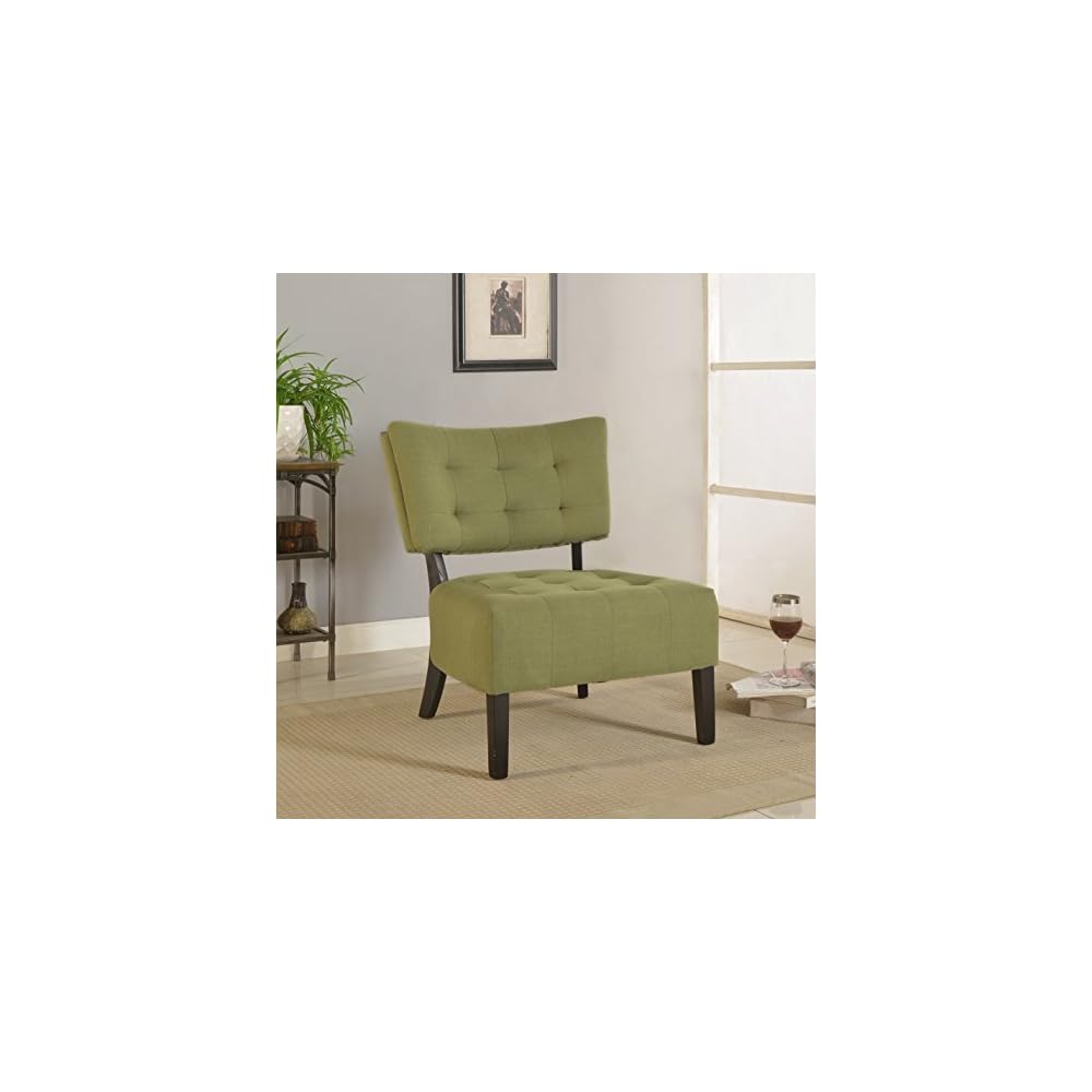 Furniture of America Allio Contemporary Upholstered Accent Chair, Green