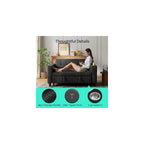 LINSY Sleeper Sofa Bed, 54" Pull Out Couch with Charging Station & Cup Holder, Small 3 in 1 Convertible Loveseat Sleeper Couch for Apartment, Dorm Room, Bedroom and Small Space, Corduroy Black