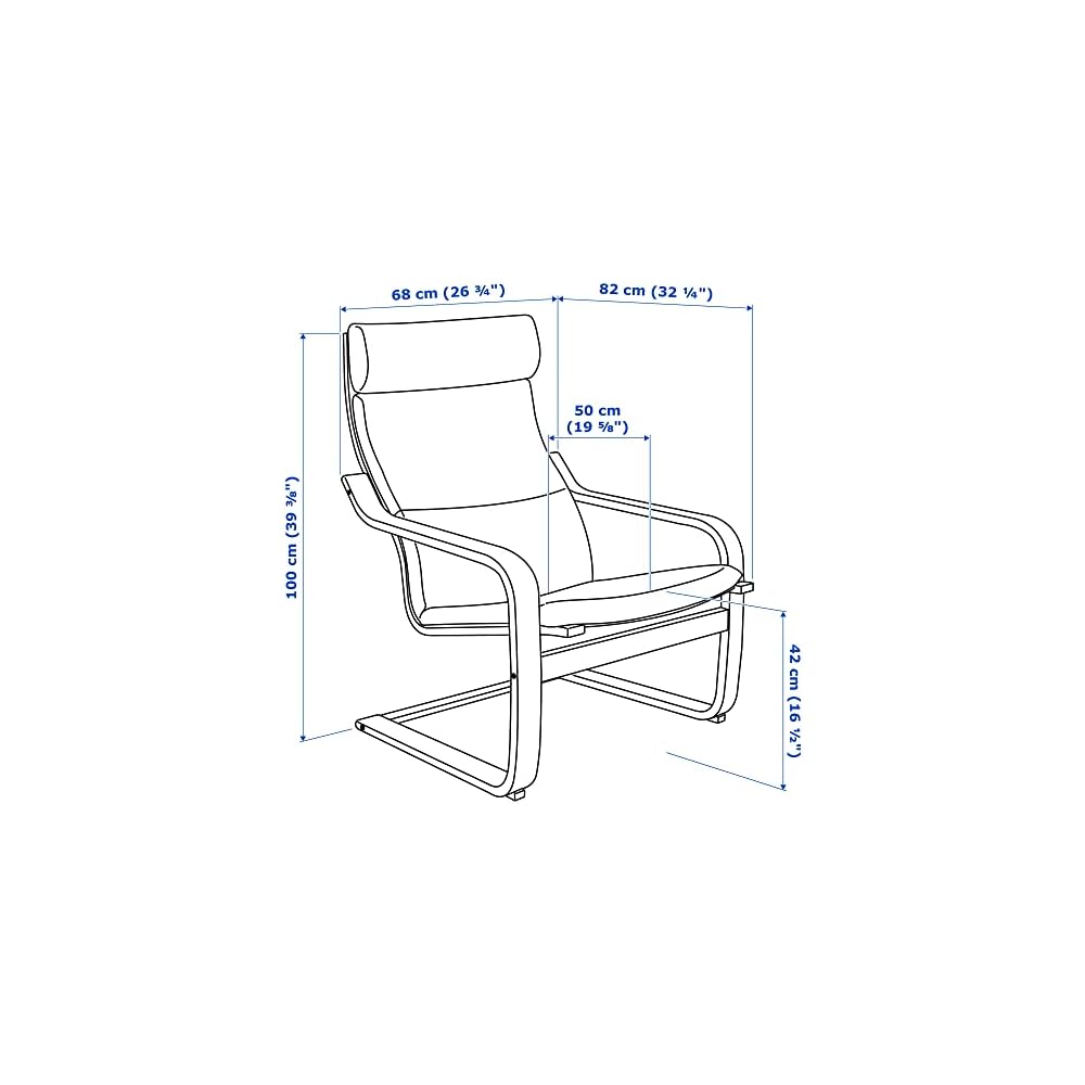 ProTuning POÄNG Armchair, birch veneer/Skiftebo dark grey