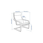 ProTuning POÄNG Armchair, birch veneer/Skiftebo dark grey