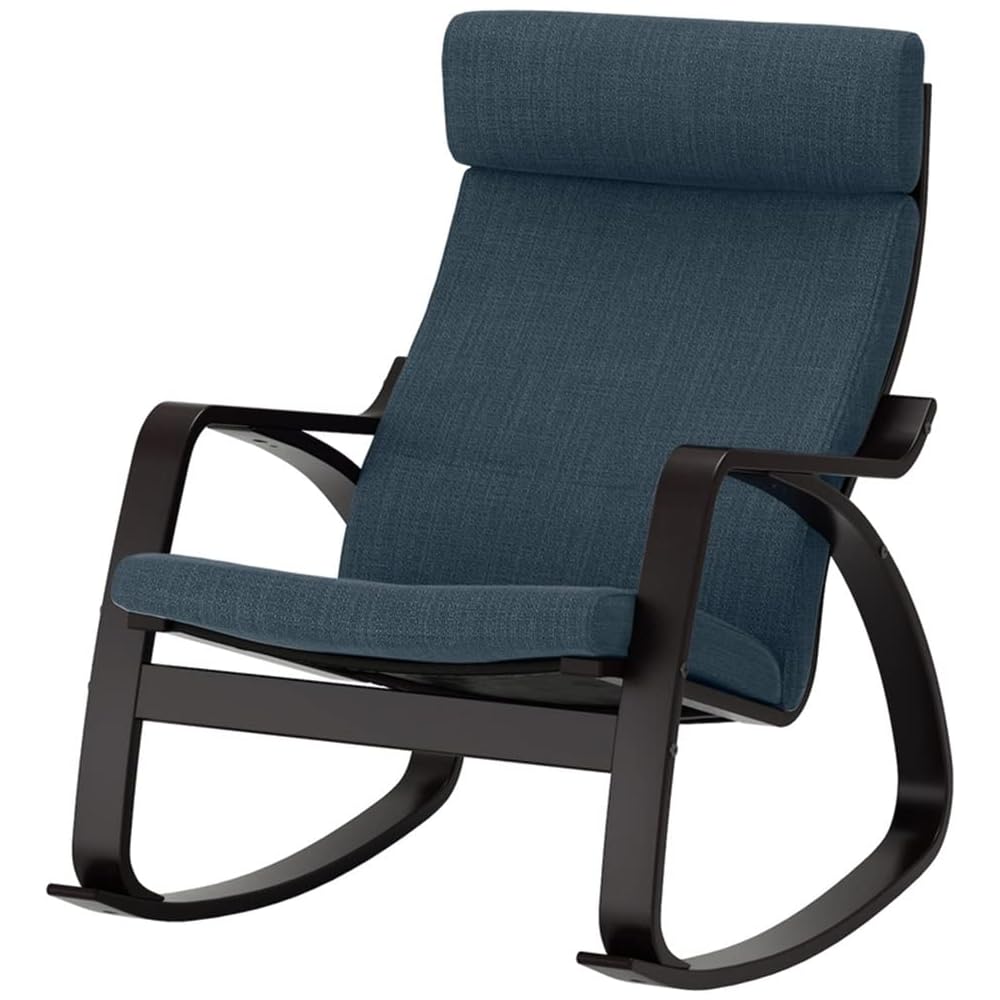 LSLYTQ Indoor Rocking Chair, Rocking, Metal Frame, Mid Century Armchair, Fabric Upholsted Reclin, Multi-Color Options, for Living Room, Bedroom