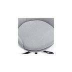 Home Office Chair, Cute Modern Desk Chair Linen Upholstered Shell Chair for Women Adjustable Swivel Vanity Chair for Bedroom Living Room, Height-Ajustable (Grey)
