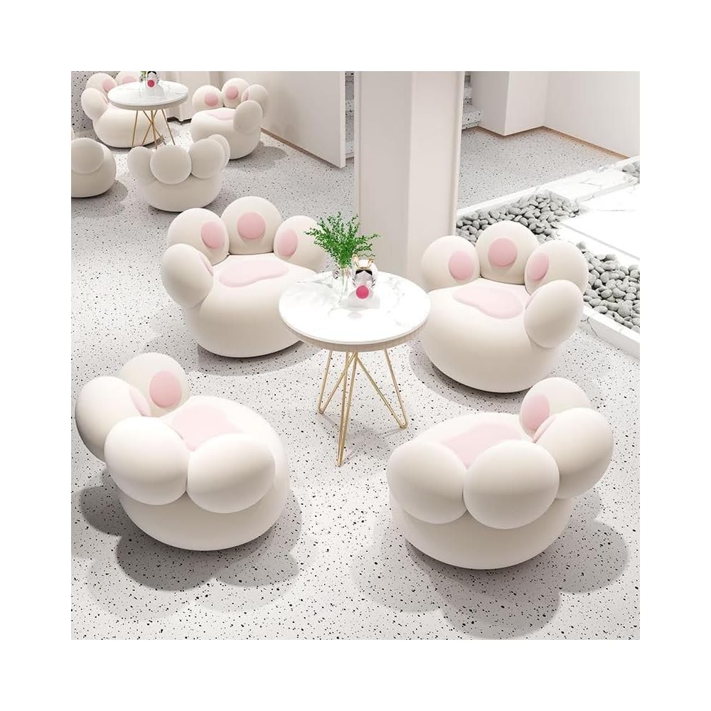 Generic Modern Nordic-Style Lounge Chair – Elegant, Comfortable Living Room Furniture Grey/Pink, 37.79*28.34*29.92in