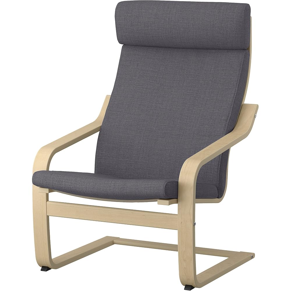 ProTuning POÄNG Armchair, birch veneer/Skiftebo dark grey