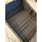 BTEXPERT Set of 2, Foldable Outdoor Chaise Pool Lounge Chairs Folding Wicker Rattan Sun Bed Patio Couch Reclining Lounger Adjustable Padded Backrest Pillow Assembled - Grey - Two