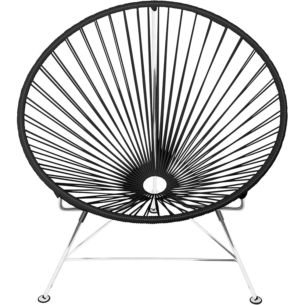 Innit Designs Innit Chair, Black Weave on Chrome Frame