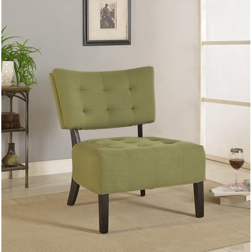 Furniture of America Allio Contemporary Upholstered Accent Chair, Green